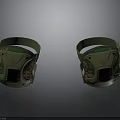 Green Camouflage Knee Pads With Elastic Straps For Protective Daily Use
