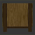 Wooden Square Planter with Textured Surface and Sturdy Frame for Home Use