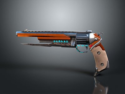 Tactical revolver pistol semi-automatic pistol automatic pistol 3d model