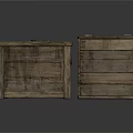 Two Vintage Wooden Storage Chests As Rustic Home Furniture With Decorative Details