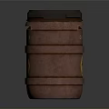 Biohazard Caution Barrel With Organ And Hair Waste For Safe Disposal
