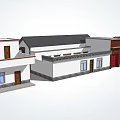Traditional Modern House Exterior Styles With White Walls Black Roof Red Door And Brown Doors
