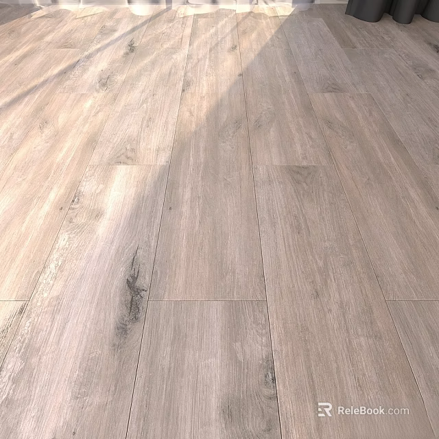 Light Colored Wooden Flooring With Natural Grain And Modern Home Interior 3d model 
