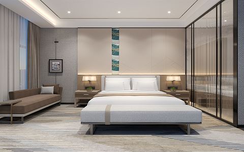 Hotel Rooms Modern Rooms 3d model