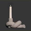 Modern Minimalist Lighting Combination with White Knotted Stone Base for Home Decor