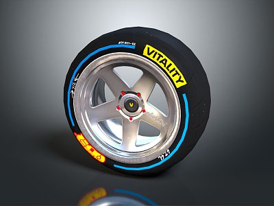 Modern tire wheel Volkswagen wheel hub 3d model