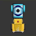 Functional Yellow Tanker Truck With Blue Tank Red Warning Light And Design