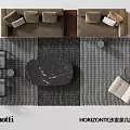 Modern Luxury Sofa And Coffee Table Set With Marble Top And Soft Cushions