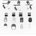 Modern Downlights and Spotlights with Various Designs for Home Ceiling Lighting 3d model