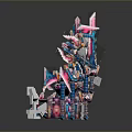 Cold weapons Sword Axe Hook Fork Spear Trident Melee Weapon Military 3d model