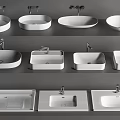 Sink basin wash basin counter basin under counter basin faucet basin wash basin 3d model