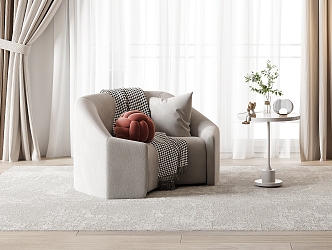 Modern single sofa 3d model