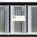 Modern Glass Room Dividers With White Frames And Different Pattern Designs