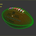 Red American Football With White Laces NFL Logo And Wilson Brand