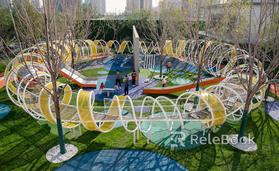 Modern amusement equipment spiral round children's play equipment model