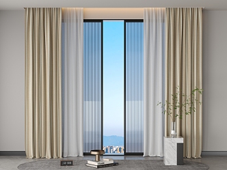 Modern Curtains 3d model