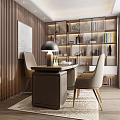 Modern Study Space 3d model