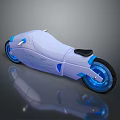 Sleek Modern Light Blue Motorcycle With Streamlined Body And Blue Wheels Design 3d model