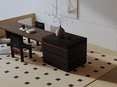 Modern dining table model