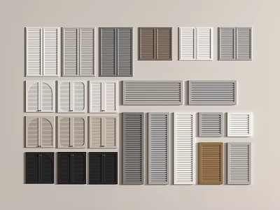 Assorted Vent Cover Grille Styles And Colors For Home Interior Decoration 3d model