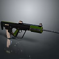 Modern Tactical Weapon Rifle With Green Black Design Wooden Grip And Rail System