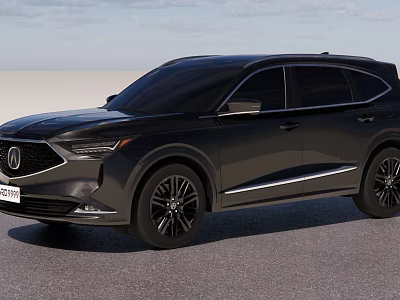 Black Acura SUV With Sleek Body Design Black Wheels And Modern Exterior 3d model