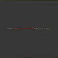 Traditional Decorative Weapon with Red Long Pole Green Decorated Head Golden Chains and Tassel End