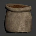 Burlap Sack Filled With Red Beans As Everyday Household Storage Item
