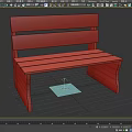 Rustic White Wooden Bench With Slatted Seat And Backrest Design