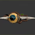 Detailed Fantasy 3D Magic Staff Model With Gemstone And Vine Decorations