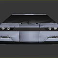 Futuristic Silver Concept Car With Sleek Body And Shiny Surface Design