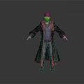 Game and Movie Character Standing in Green Robe With Red Trim And Dark Inner Clothing