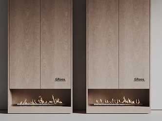 Modern Groos Fireplace Stove 3d model