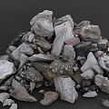 Natural Stone and Wood Pile Stacked for Construction and Landscaping Projects