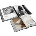 Open Lifestyle Magazines Featuring Fashion Photos and Interior Design Text Content