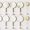 Decorative Round Wall Hangings With Floral Bird Patterns And Ornate Tassels For Home Decor