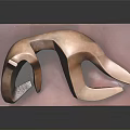 Abstract Copper Colored Decorative Ornament Set With Dark Base And Artistic Design