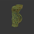 Intricately Carved Wooden Architectural Component With Traditional Patterns And Decorative Details