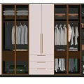 Modern Wardrobe Interior Design With Glass Doors Hanging Clothes Drawers And Lighting