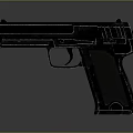 Modern Black Tactical Pistol With Sleek Metal Finish And Ergonomic Grip