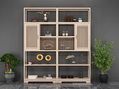 New Chinese Antique Zen Furniture Jewelry Cabinet 3d model