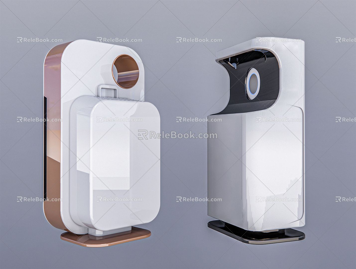 Modern air purifier control and purification machine purifier 3d model