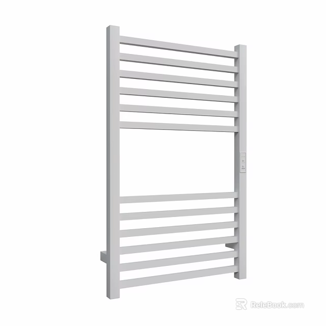 White Bathroom Accessories Towel Rack With Multiple Bars For Modern Bathroom 3d model 