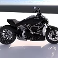 Modern Black And White Motorcycle With Sleek Design Stylish Frame And Comfortable Seat