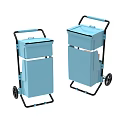 Industrial Equipment Blue Storage Carts With Black Frame And Wheels