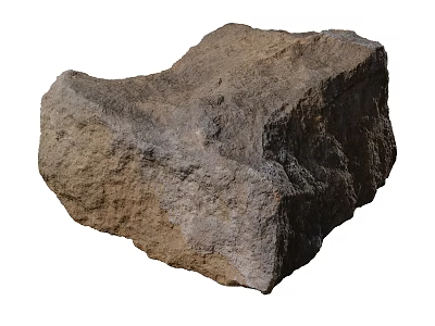 Natural Rough Stone And Solid Wood Material For Decorative Craft Use 3d model
