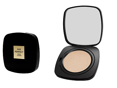 Age Perfect Compact Powder With Mirror And Black Packaging For Makeup Product 3d model