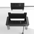 Modern Office Power Strip with Multiple Outlets and USB Charging Ports for Desktop Use