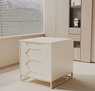 Modern Bedside Cabinet 3d model