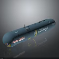 Blue Cylindrical Weapon Equipment With Lithium Label And SABIC Branding Features